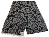 DENTS Large Pashmina Style Scarf w Floral Design Wool Blend Warm Winter - Black V563-DNTS4-4035-BLK