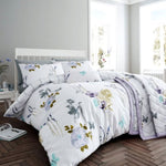 Flora Lilac Quilt Cover Set Super King V442-ATX-QUILTCS-FLORA-LILAC-SK