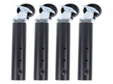 4PCS Furniture Legs with Caster Wheels Heavy Duty Carbon Steel Table Leg Extender Riser for Cabinet V1294-YM0901-3116240004511