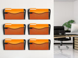 File Wall Rack, Six-Piece 1 Pocket Mesh Wall File Holder, Wall Mounted Magazine Mail Paper & V952-WJBGJHSWJSWS3167AV0