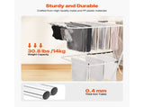 2-Tier Foldable Clothes Drying Rack with Sock Clips & 31 Drying Rods White V952-LDSLYJAX6014YHE3H001V0