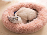 Cat Bed Fluffy Cat Bed Round Cat Bed Cat Furniture Cat Comfort Cat Sleeping Bed - Dark Brown / 24in V1107-135-74595-DAR-24IN