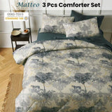 Big Sleep 3 Piece Matteo Comforter Set Queen V442-HIN-COMFORTER-MATTEO-INDIGO-QS