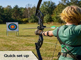 Everfit 55lbs Bow Arrow Set Recurve Takedown Archery Hunting for Beginner Green BS-AD55-GN