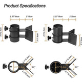 A pair Patio Umbrella Holder,Stainless Steel Offset Patio Umbrella Stand Umbrella Clamp Mount V1192-AZ-W-5291