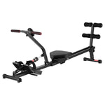 Everfit Hydraulic Rowing Machine Rower 12 Levels Resistance Exercise Fitness Gym Cardio ROWING-C-OIL-12L-B-BK