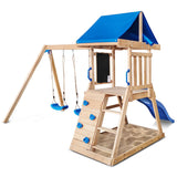 Lifespan Kids Hazelbrook Swing Set & Play Centre with 1.8m Slide V572-LKPC-HAZEL-BU