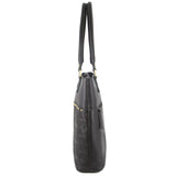 Pierre Cardin Womens Leather Perforated Shoulder Bag with stud Detailing - Black V563-PC-3346-BLK