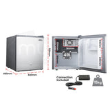 GECKO 57L Portable Camping Bar Fridge with Freezer 12V/24V, Silver V219-CAPFOFGEKA06S