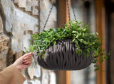 Garden Pots Hanging Rattan Hanging Basket Planter Water Barrier Designs No Rotten Rootss Plastic V1370-AZ4-13223
