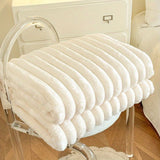 Flannel Sofa Blanket Office Blanket Living Room Throw Comfortable Blanket - White - Size XL V1347-114-19922-WHT-XL200-230CM