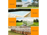 Instahut Tarp Tarpaulin 5x10m Canvas Heavy Duty Camping Cover Clear TARP-CLEAR-5X10