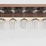 SOGA 64cm Wine Glass Holder Hanging Stemware Storage Organiser Kitchen Bar Restaurant Decoration TAN1039