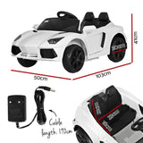 Rigo Kids Electric Ride On Car Ferrari-Inspired Toy Cars Remote 12V White RCAR-SPORTS-WH