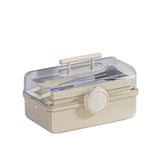 Makeup Organizer, With Removable Tray, 3 Layers Portable Cosmetic Storage Box Easily Organize Your V1366-AZ2-W-12455