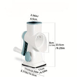 Three-Step Hand-Crank Ice CrusherTransparent Ice Box for Visible Operation, Anti-Slip Effort-Saving V1102-SCZBJ001