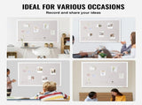 48"x36" White Cork Board with Linen Surface Stylish Wall-Mounted Bulletin Board for Home, School, V952-RMB48X36WBSMBDAIDV0