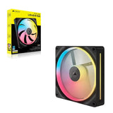 Corsair iCUE LINK LX140-R RGB 140mm PWM Reverse Fan Expansion Single Pack - Black 90.6 CFM, 2000 V1202-V2-CFCO-LX140RRGB-BK