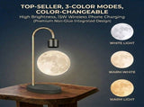 Levitating Moon Lamp with 15W Wireless Charger 3D Printed Realistic Lunar Texture, 3 Color Modes, V1341-ZY-45FE4GRA-GOLD