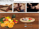 2 Piece Bamboo Saucers 20Cm ROund Bamboo Tray Bamboo Plant Saucer ROund Serving Tray Wooden Flower V1188-MS-227-2800