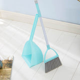 Kids Dustpan Set Soft Fur Plastic Small Broom Dustpan for Baby Kids Toys Kindergarten Green V1294-YM0716-3117220141613