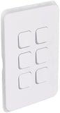 by Schneider Electric 250Volt Vertical Mount Iconic Flush Switch, 6G 1_2Way, 10AX V1202-V1-CLI3046VAVW