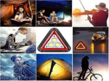 LED Emergency Warning Triangle, Portable USB Rechargeable 4 Light Modes V1263-JX-5808