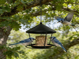 Metal Bird Feeders for Outdoors Hanging, Weather Resistant Wild Bird Feeder, with Roof, Creative V1366-AZ2-W-23318