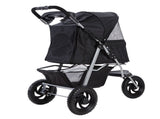 i.Pet Pet Stroller Dog Pram Large Cat Carrier Travel 3 Wheels Foldable Pushchair PET-STROLLER-3WL-L-BK