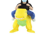 Yellow Dinosaur Inflatable Costume Half Body Model Weird Dinosaur Shape Inflatable Costume Middle V1294-YM0703-3115230046312