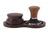 Coffee Hammer Tamping Kit Walnut Stainless Steel Tamper Distributor Set with Universal Base for V1294-YM0717-3118220188011