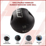 10kg Double-Handled Rubber Medicine Core Ball V63-771385