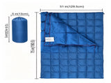 Down Camping Blanket Camping Hiking Puffy down Blanket Packable Lightweight Blue V201-W13050224