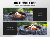 Fire Pit Ring, 40-Inch Outer/36-Inch Inner Diameter, 10inch Height 2.5mm Thick Fire Pit Insert, V952-YXHH25MM36IN5PAQ0V0