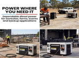 GENPOWER 7kW Peak 5kW Rated Commercial Diesel Generator, Three Phase 415V, Electric Start, V219-GENDSLGN5K3A
