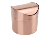 Mini Countertop Trash Can 304 Stainless Steel Small Table Top Garbage Bin with Swing Lid for Office V1294-YM0901-3117240308011