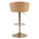 JENSEN GOLD GAS LIFT BAR STOOL V742-JY3034YBLACK
