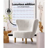 Artiss Armchair Lounge Accent Chair Armchairs Couch Chairs Sofa Bedroom White UPHO-C-ARM-6021-WH