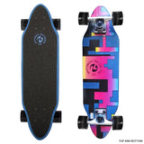 Kryptonics 26-inch Skateboard Mini Cutaway Cruiser Board - 89 IS Fine BS-169637