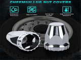 12Pcs Lug Nut Covers Kit,33mm ABS Chrome Screw-on Hub Caps for Semi Truck Trailer Pass pwm25 V1366-AZ2-W-21718