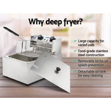 Devanti 10L Electric Commercial Deep Fryer Single Basket 2200W CDF-D4C-SINGLE