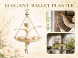 Ballet Dancer Hanging Planter Resin Flower Pot 5.91 Inch Weather Resistant Decorative Plant V1366-AZ2-W-17191