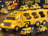 Construction Truck Toys with 6 Mini Cars for Electric Carrier Toy Set V1263-JX-7327