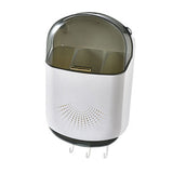 Wall Mounted Chopsticks Holder Dust Prevention 3 Compartments Large Capacity Draining Utensil V1294-YM0626-3118230011312