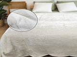 Laura Hill 3m x 3m XL Faux Mink Blanket Double-Sided Soft Plush Bed Oversized Throw Rug Beige MINK-XL-BE