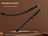 Black Heavy Cordless Battle Rope - Portable Weighted Fitness Rope for Home Gym Strength & Cardio V888-ELOSUNG33863