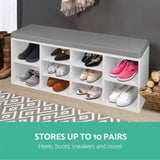 Artiss Shoe Rack Storage Cabinet Bench BOA FURNI-C-SHOE-BEN102-WH