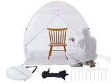 Spray Paint Shelter, 60 x 60 x 70 in Pop-Up Portable Spray Paint Tent with Built-In Floor, Exhaust V952-BXSPQ606070INA0UEV0