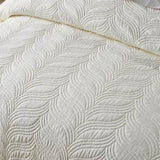 Bianca Kamala Cream Embossed Bedspread Set Double V442-BCA-BEDSPREAD-KAMALA-CREAM-DS