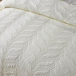 Bianca Kamala Cream Embossed Bedspread Set King Single V442-BCA-BEDSPREAD-KAMALA-CREAM-KS